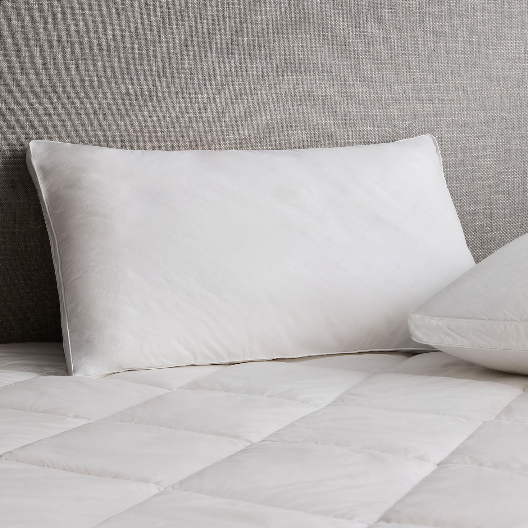 Hotel white feather pillow twin pack clearance