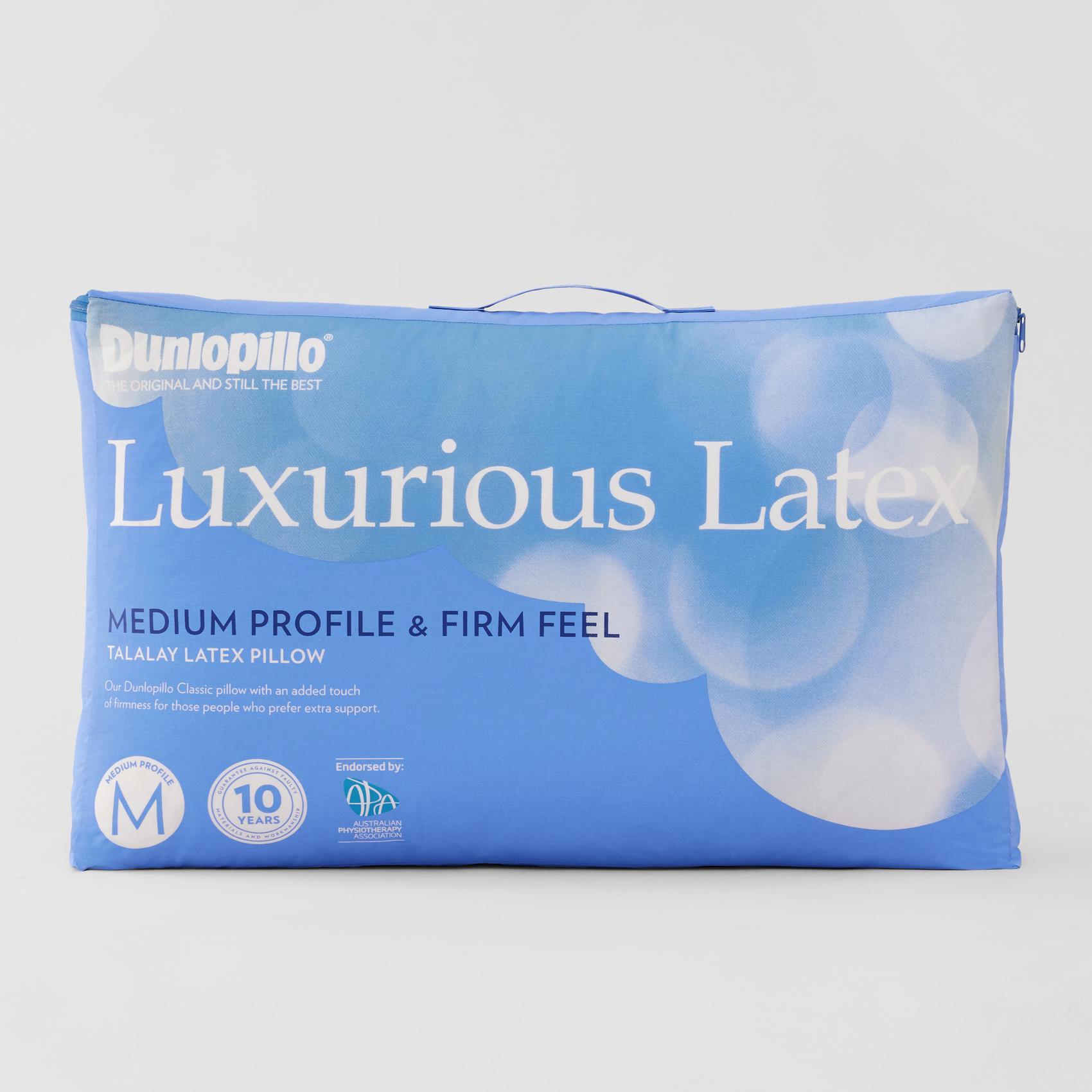 Shop dunlopillo luxurious latex high profile medium feel pillow