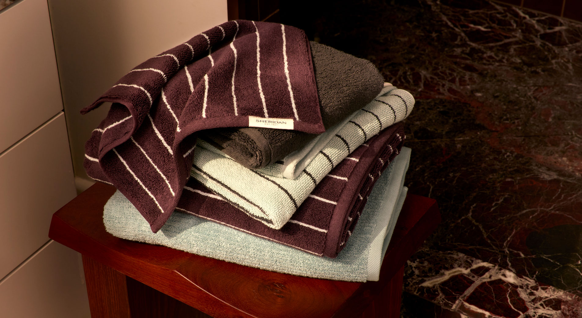 sheridan stacked bath towels