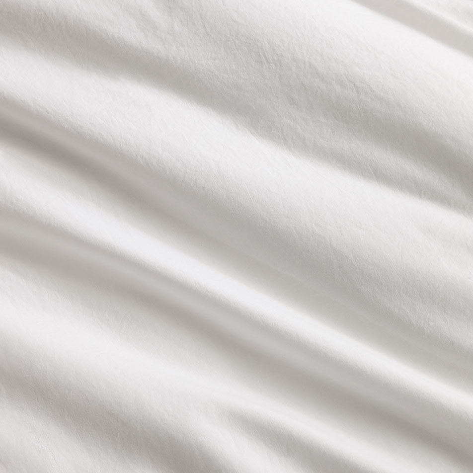 A close up of white cotton percale fabric