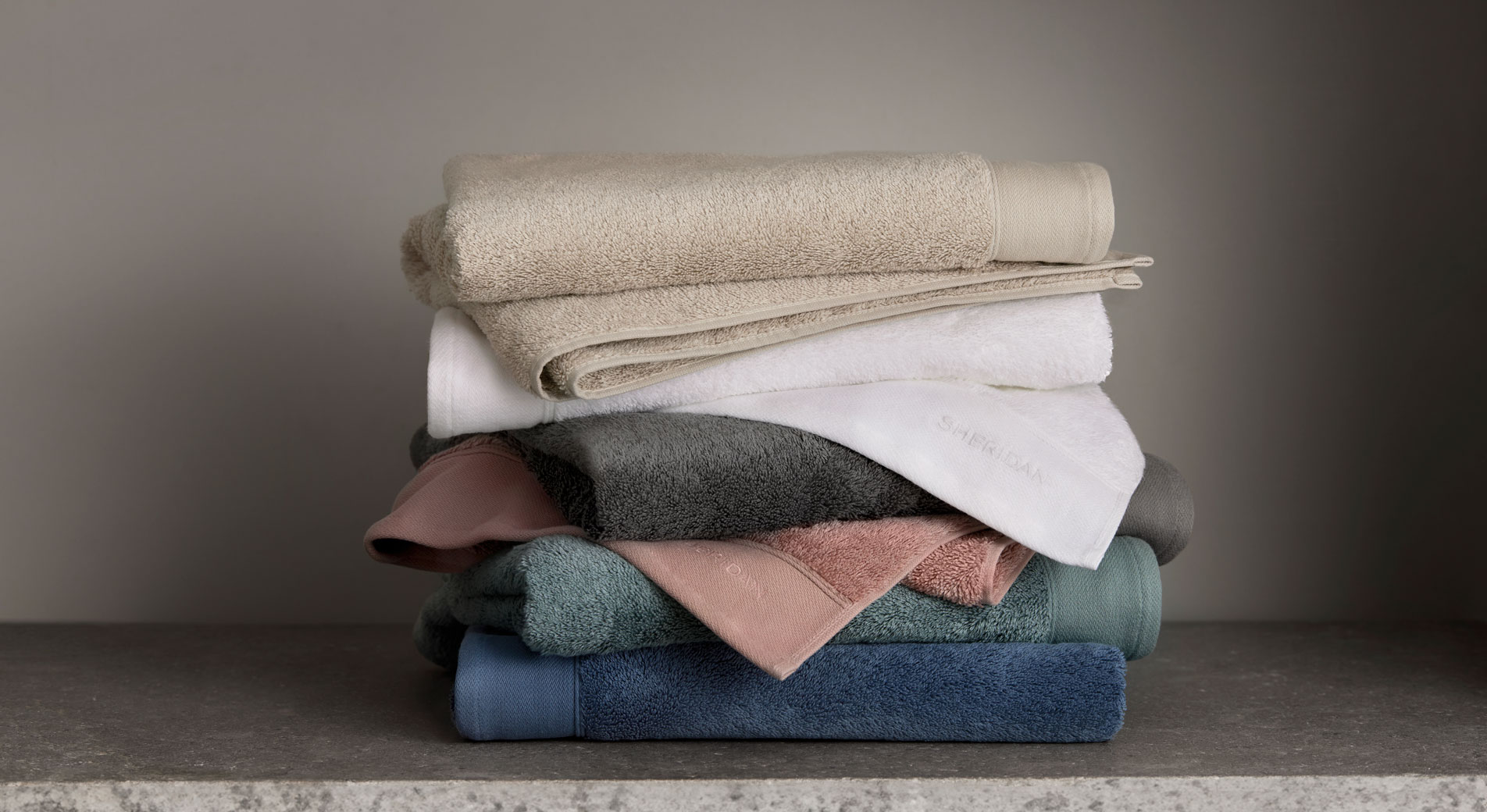sheridan stacked bath towels 