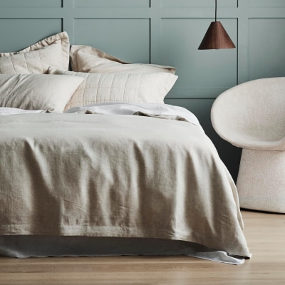 Abbotson Linen Quilt Cover - Flax