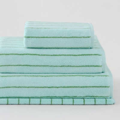 Aven Stripe Australian Cotton Towel - Seaspray