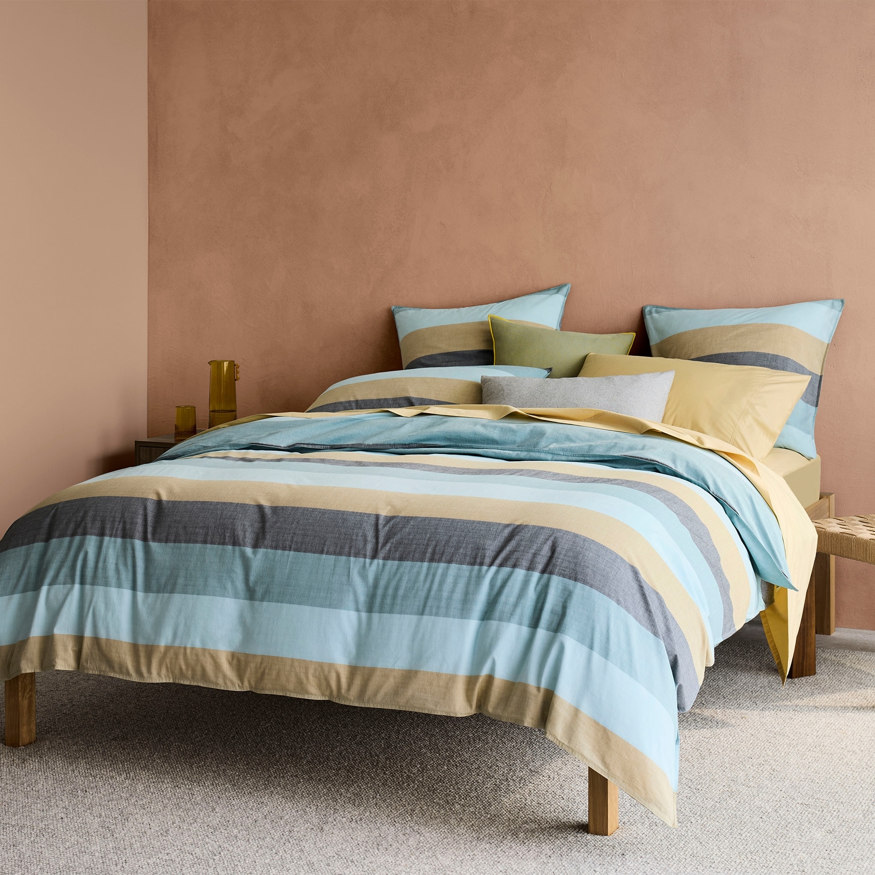 Reilly Club Stripe Quilt Cover Set