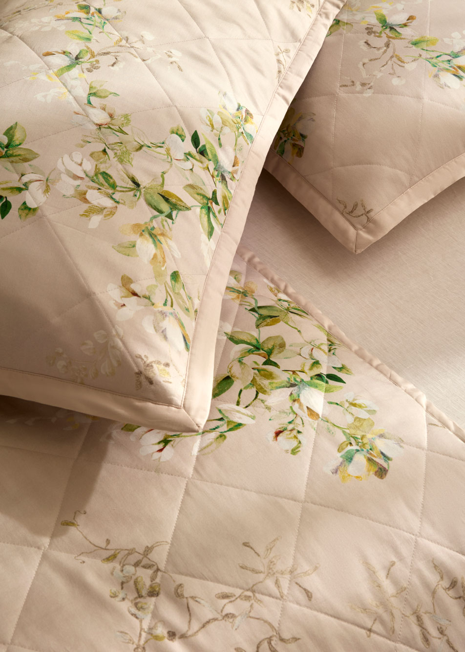 Close-up of a floral print pillow