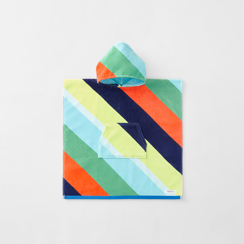 Ecommerce image of the Sheridan Marley Stripe beach poncho.