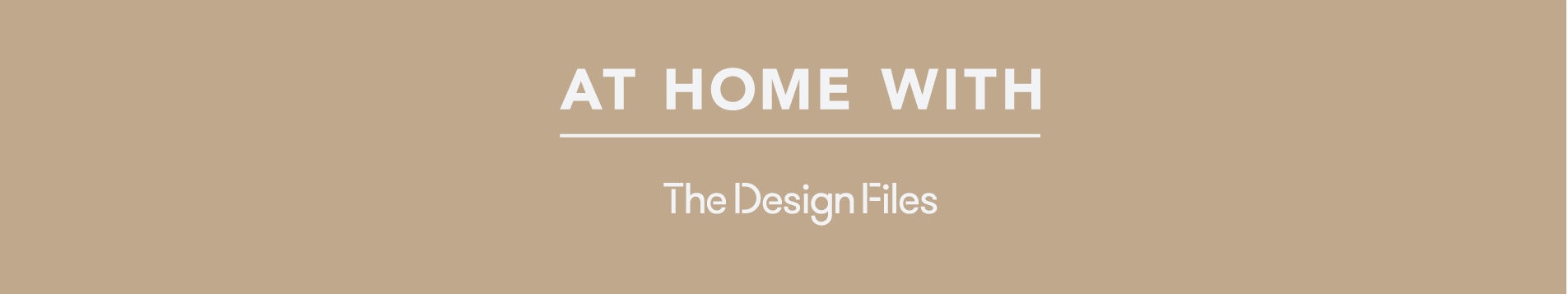at home with the design files banner brown white