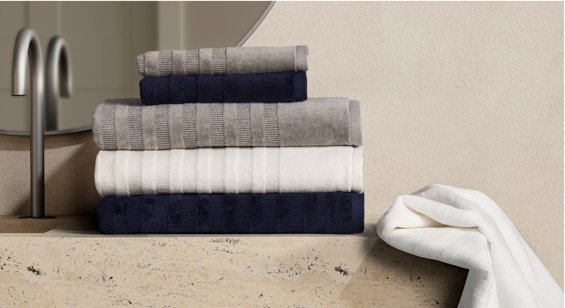 sheridan stacked bath towels