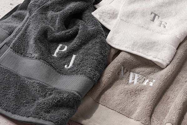 Sheridan personalised top towels