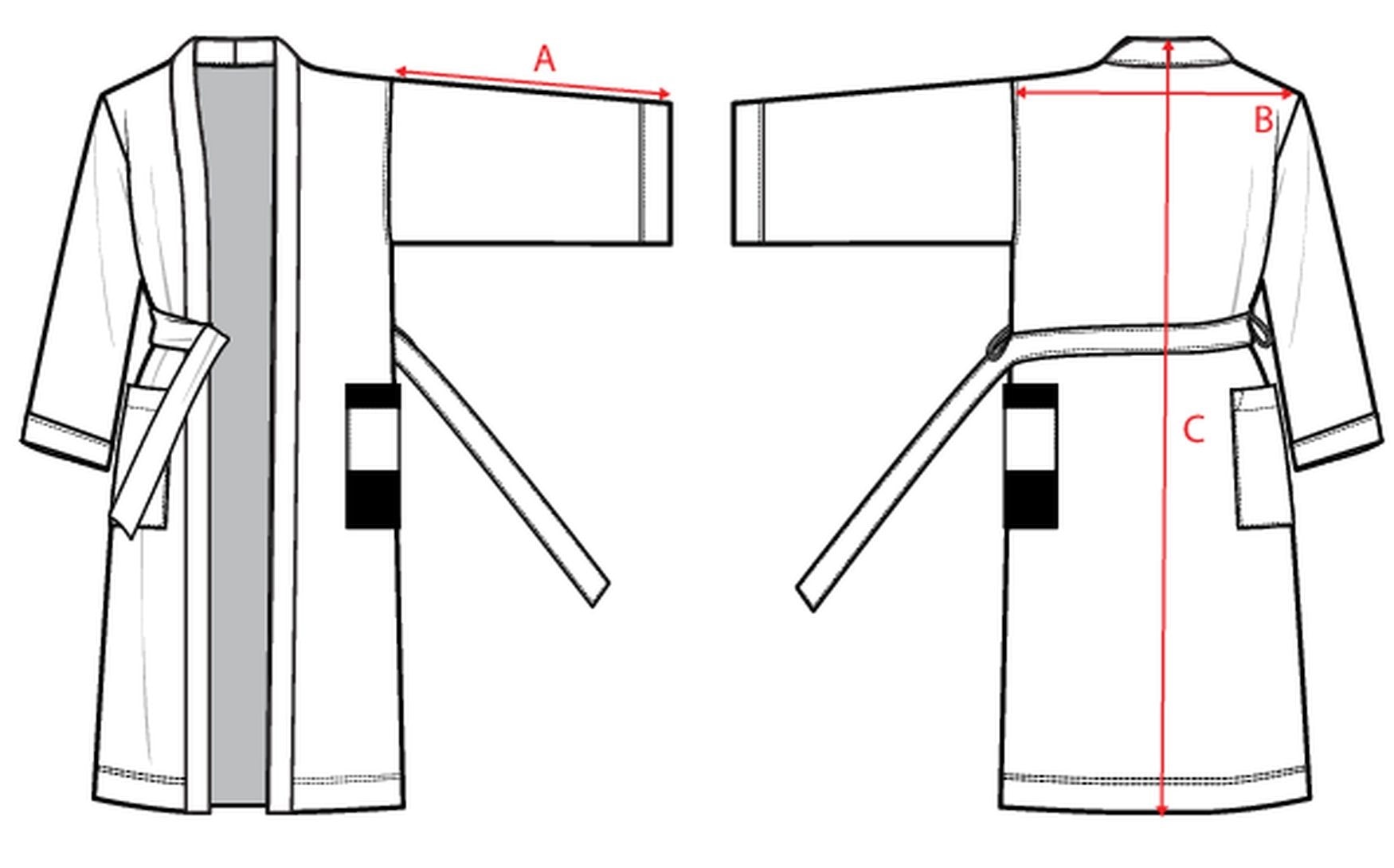 Quick Dry Robe Size Chart